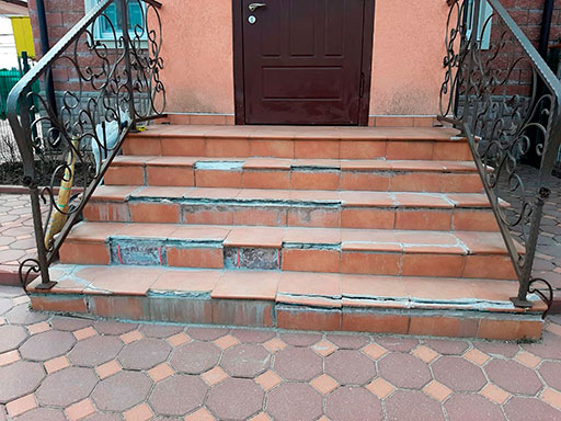 Ремонт бетонной лестницы в п. Озерецкое