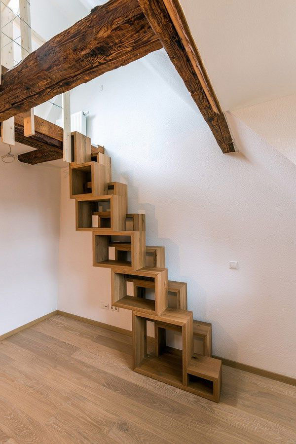 необычные деревянные лестницы