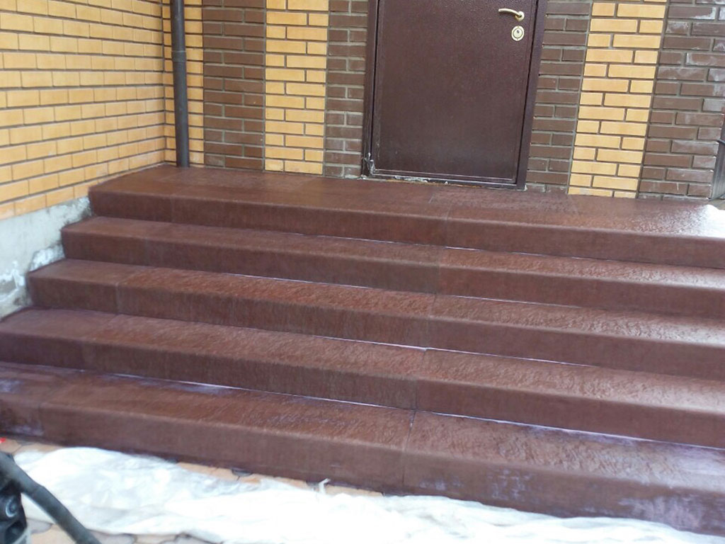 Облицовка бетонной лестницы в Лапино