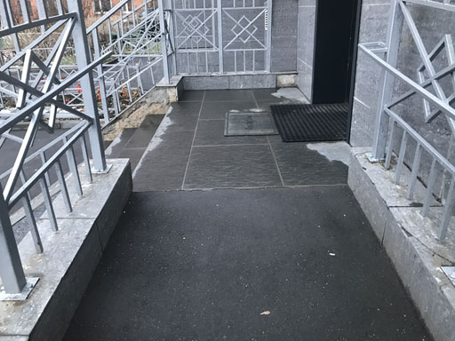 Облицовка бетонной лестницы подъезда по технологии C3