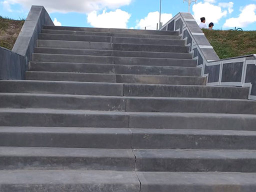 Ремонт уличной бетонной лестницы в Камышине