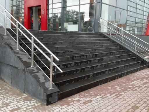 Облицовка бетонной лестницы керамической плиткой