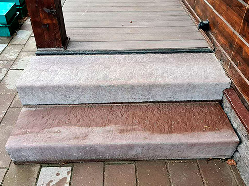 Накладные ступени для каменной лестницы дома в Купавне