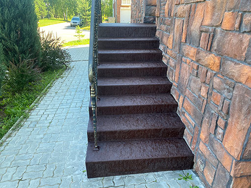 Облицовка монолитных лестниц в КП Онегино