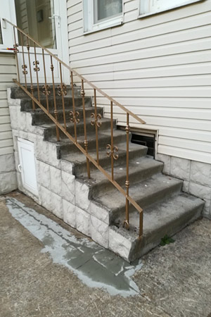 Облицовка бетонных лестниц частного дома