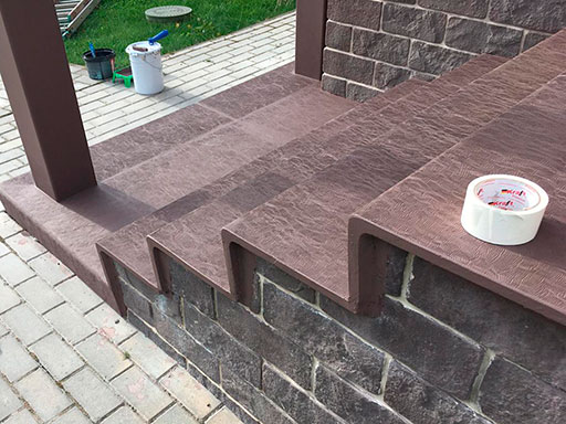 Ремонт бетонного крыльца из плитки