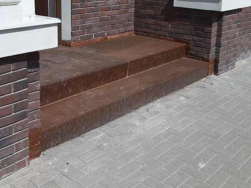 Ремонт бетонной лестницы на улице