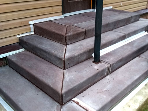 Облицовка монолитной бетонной лестницы в д. Третьяково