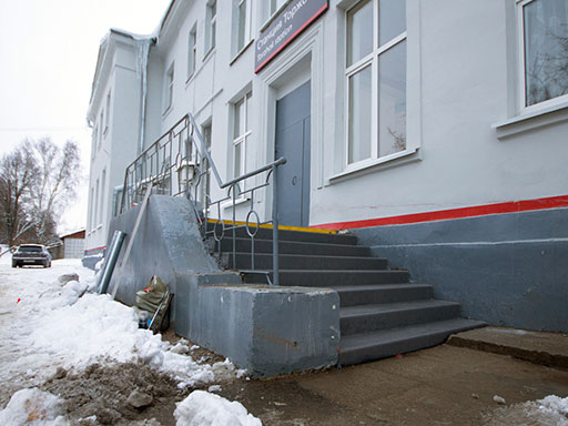 Лестница после облицовки по технологии С3 зимой