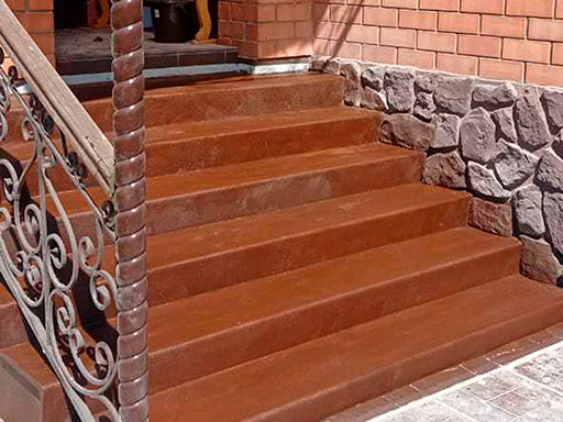 Ремонт бетонного крыльца из плитки в Здехово